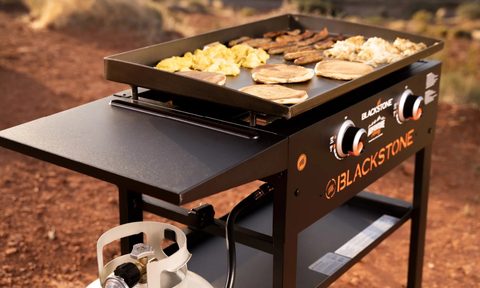 Blackstone Griddle two-burner with breakfast cooking
