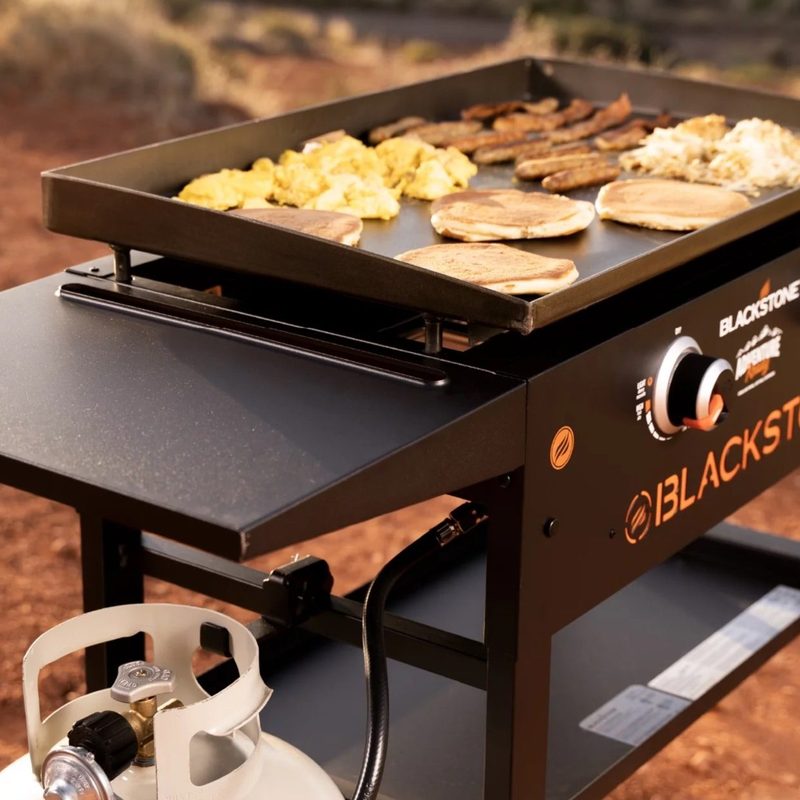 Blackstone Griddle two-burner with breakfast cooking