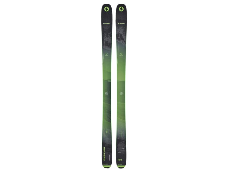 The Green/Anthracite version of the Blizzard Rustler 9 Skis.