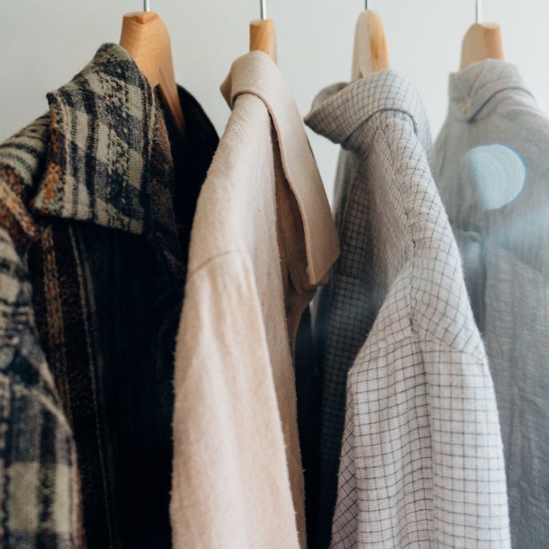 Clothing on hangers