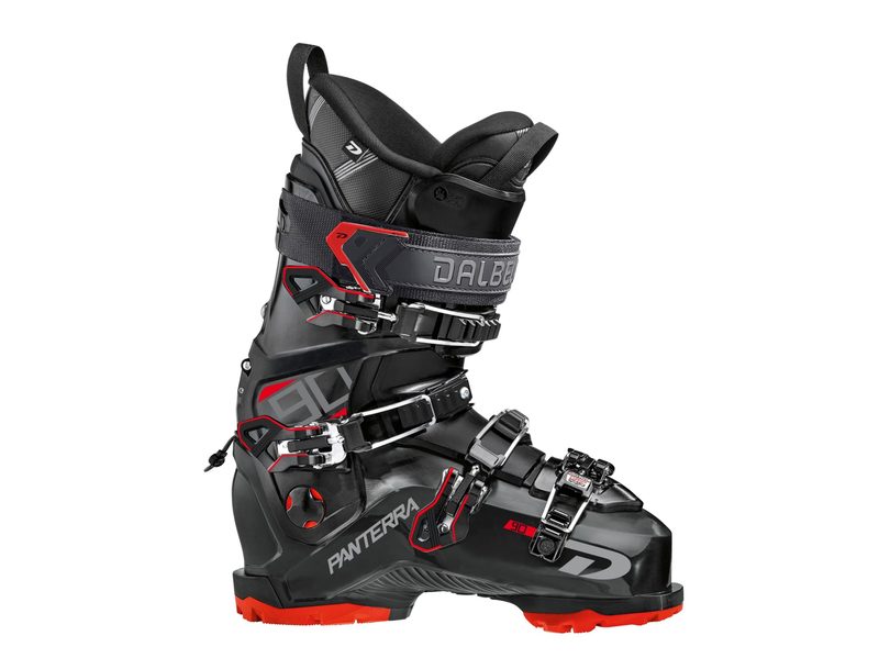 A view of the right boot in a pair of Dalbello Panterra 90 GW Ski Boots.