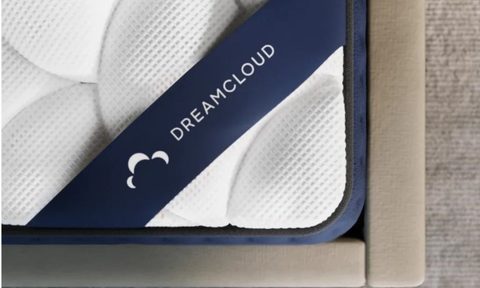 The corner of a DreamCloud Sleep mattress.