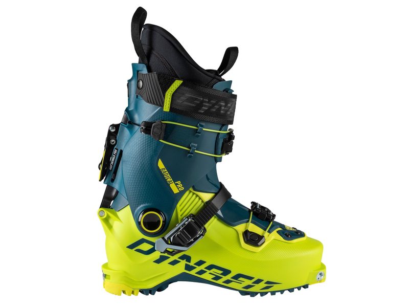 The right boot from a pair of Dynafit Radical Pro Alpine Touring Ski Boots.