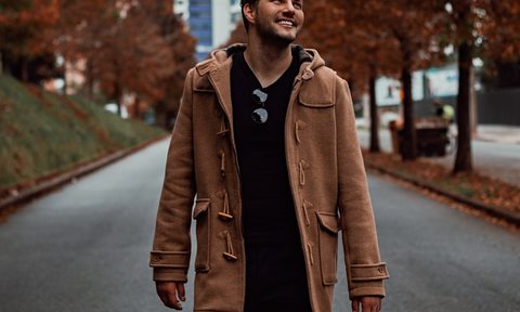 Man in a duffle coat