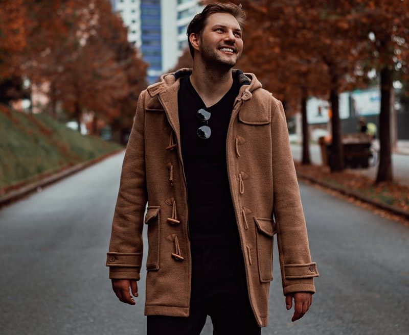 Man in a duffle coat