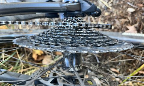 A 12-speed cassette on a mountain bike