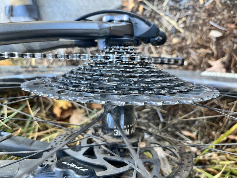 A 12-speed cassette on a mountain bike