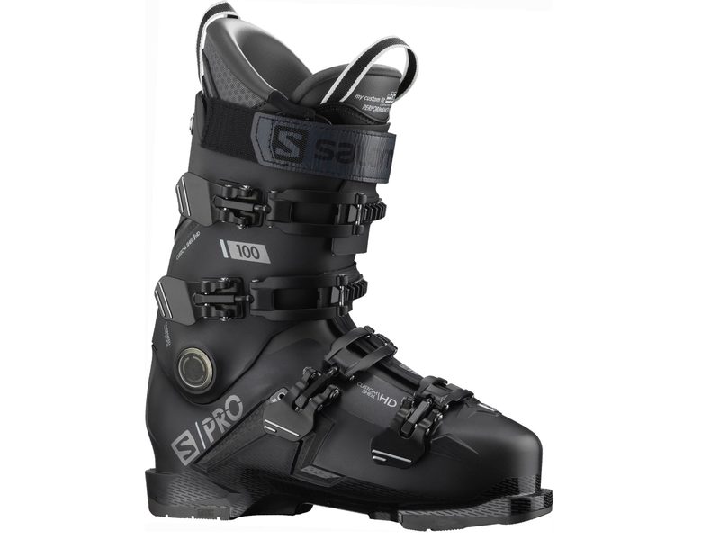 The right boot from a pair of Salomon S/PRO 100 GW Ski Boots.