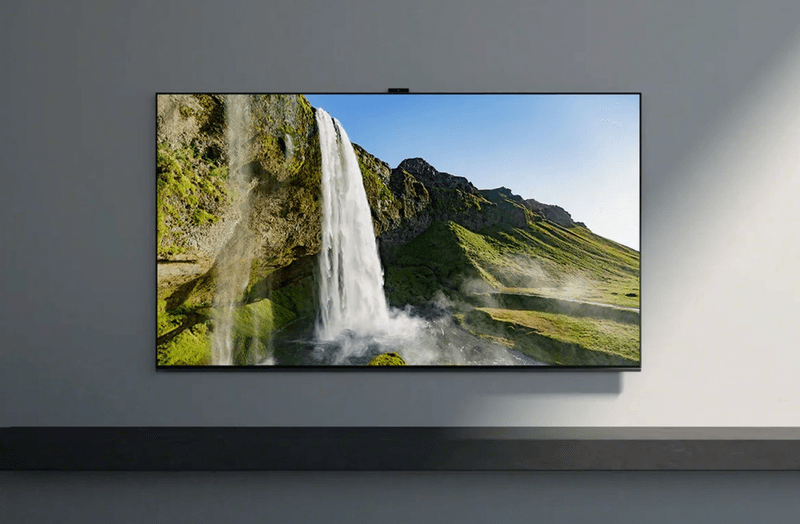 A Sony TV hanging on a wall.