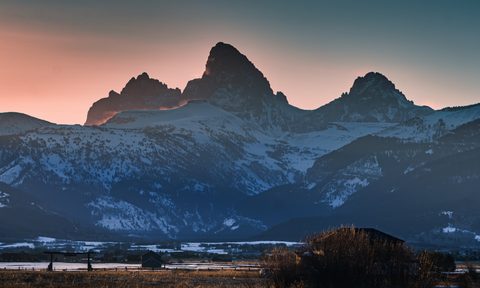 A view of the Teton Mountains in Idaho.