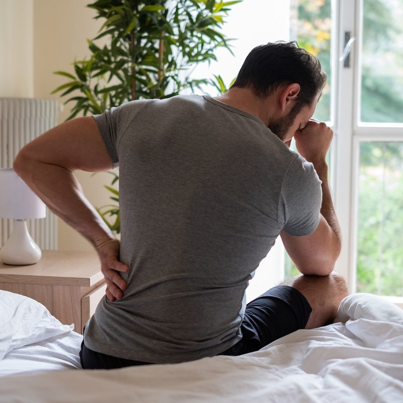 Man with back pain.