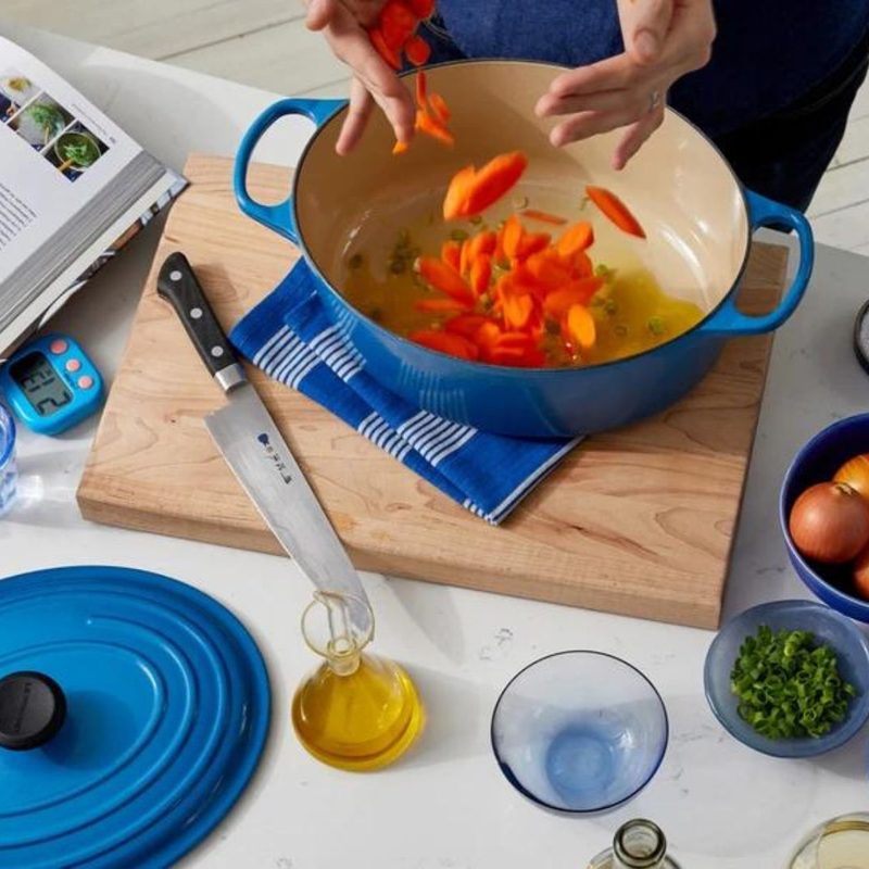People cooking Blue Apron meals