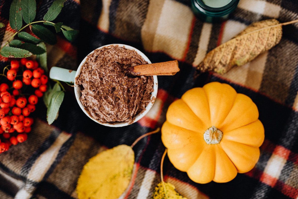 pumpkin spice coffee with cinnamon