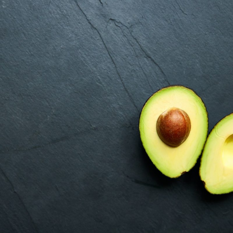 Halved avocado