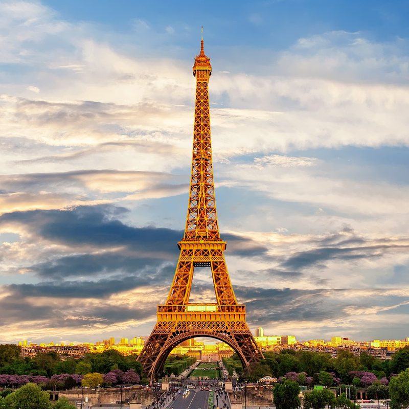 The Eiffel Tower in Paris, France in the daytime