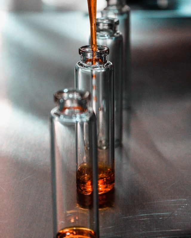 Vials of fragrant oils