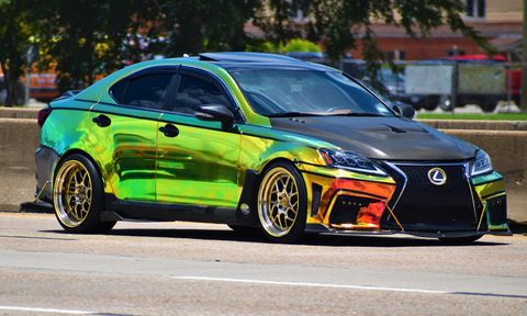 A heavily modded Lexus