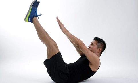 Man doing rolling like a ball