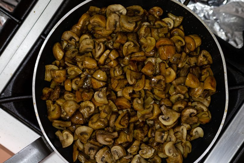 Mushrooms in pan