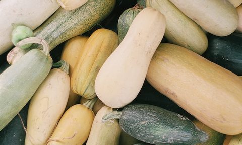 Spaghetti squash in a pile