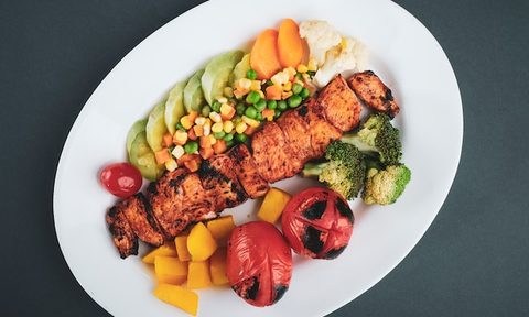 Lean meat with vegetables