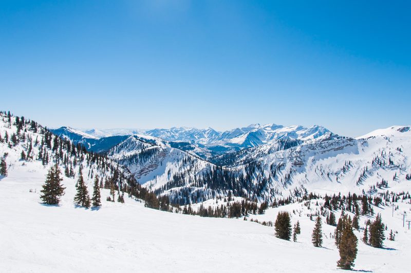 Mountain Ridges Behind Snowbird and Alta