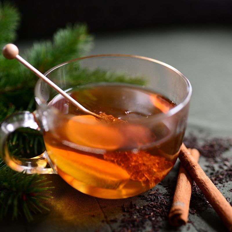 Cinnamon tea with cinnamon sticks