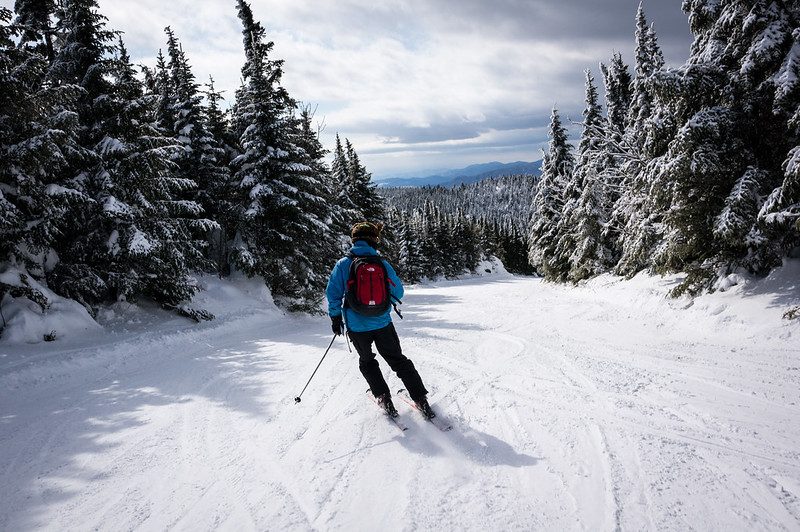 Man skiing at Smuggler's Notch