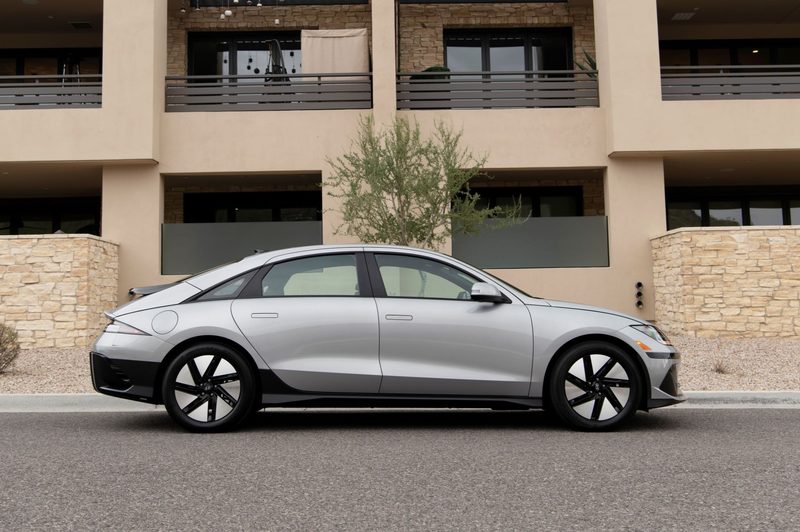 2024 Hyundai Ioniq 6 parked outside.
