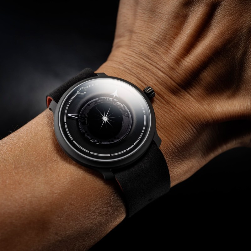 Ming watch on a wrist