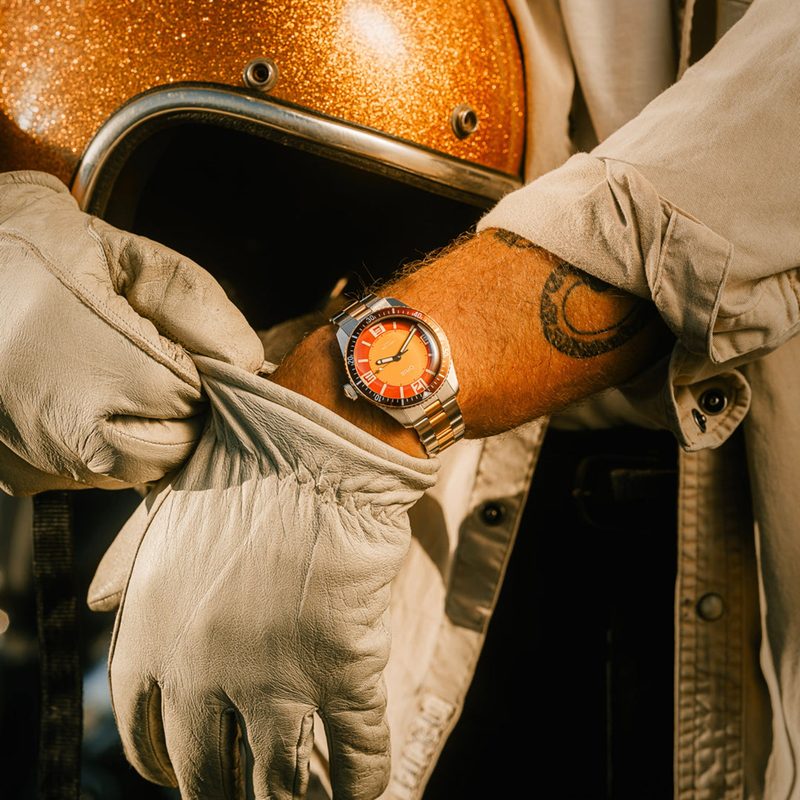 Oris Diver Seventy-Five on a wrist