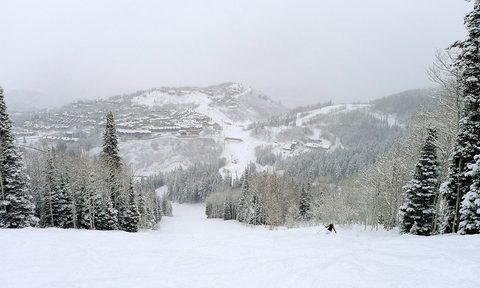 View from the top of a trail at Deer Valley