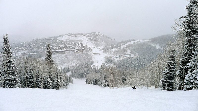 View from the top of a trail at Deer Valley