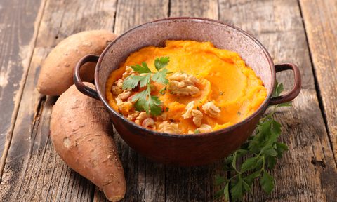 Mashed sweet potatoes
