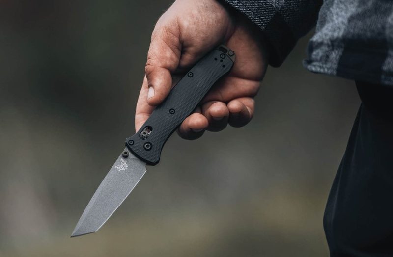 Benchmade knife unfolded