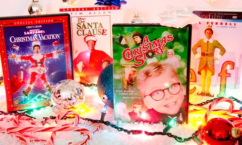 DVD box art of Christmas movies