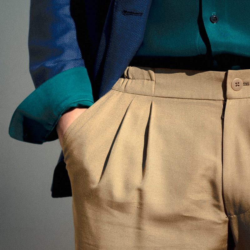 Close-up of men's khakis