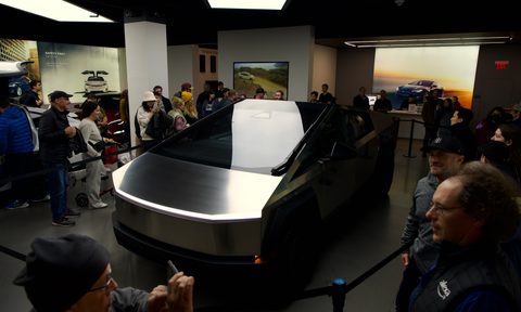 Tesla Cybertruck display model