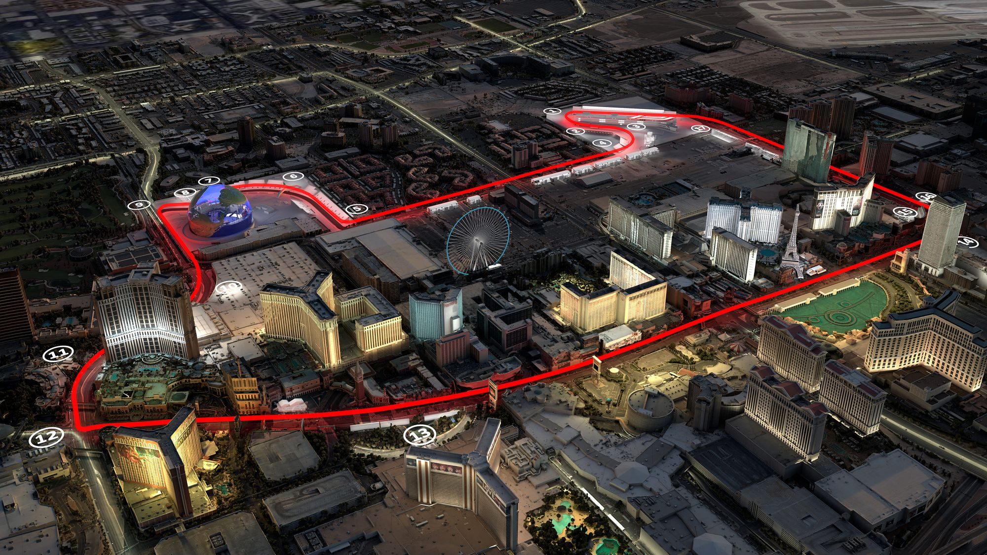 F1 Las Vegas Grand Prix circuit