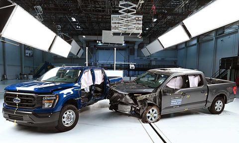 Ford F-150 gets poor rating on IIHS backseat safety test test.