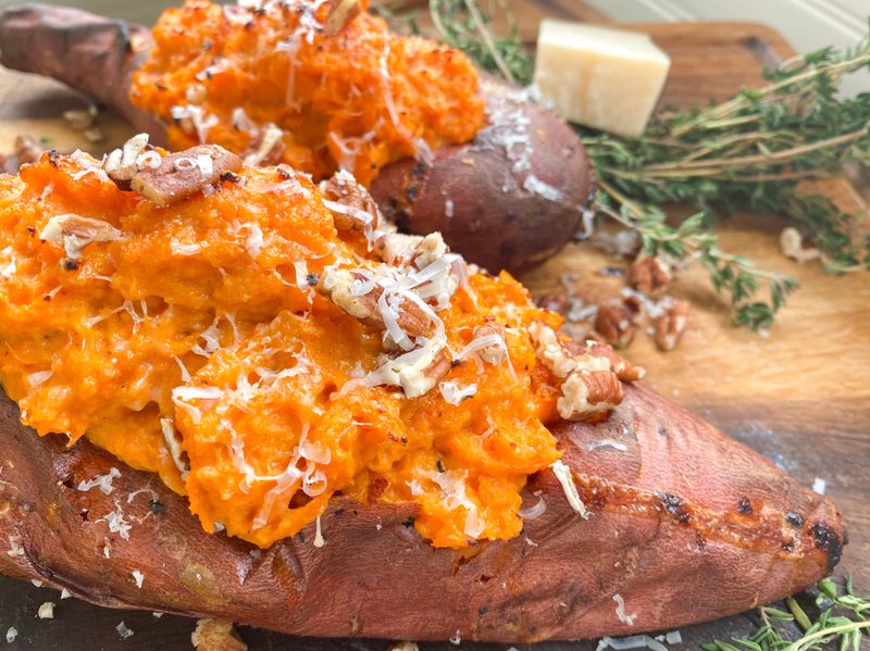 Twice baked sweet potato