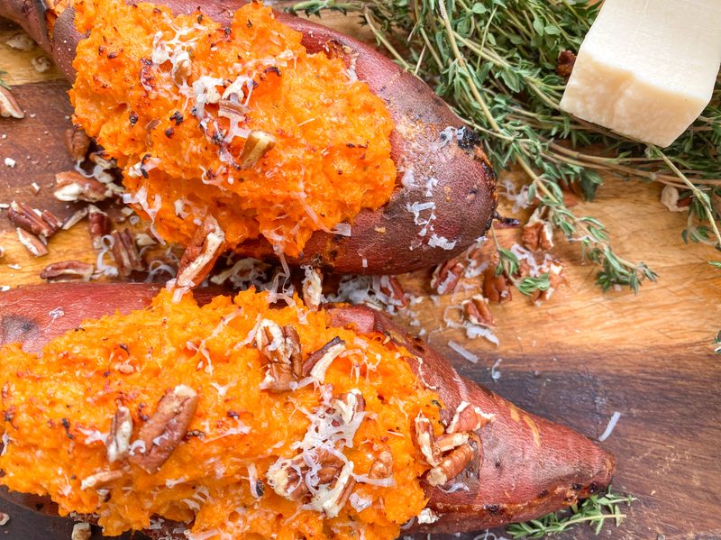 Twice baked sweet potato