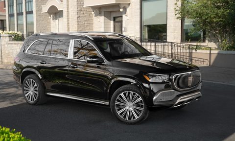 INKAS Armored Mercedes Maybach GLS600 right front three-quarter view.