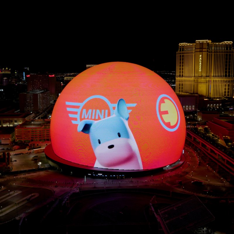 MINI introduces Spike MINI digital assistant with 2025 MINI Countryman Electric via MSG Sphere in Las Vegas