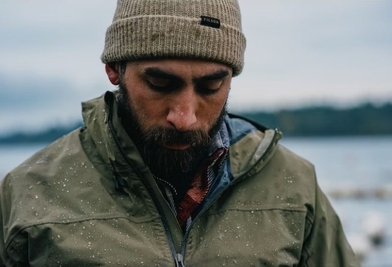 Man wearing Filson Watch Cap