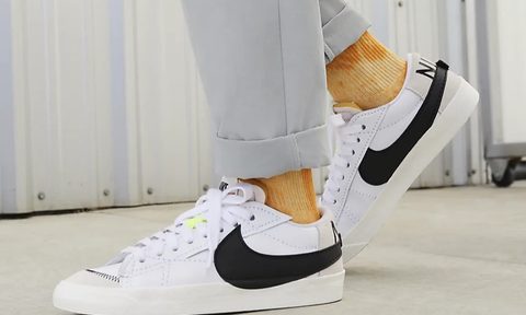 Nike Blazer Low 77 Jumbo men's shoes being worn