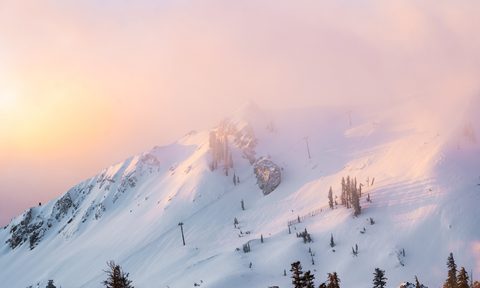 Sunlight over Palisades Tahoe ski resort