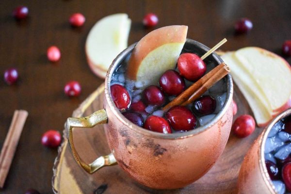 Fall Moscow mule with cinnamon
