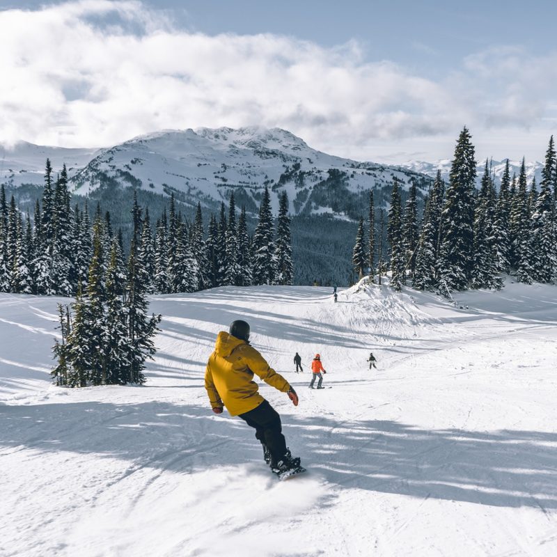 Snowboarding and skiing at Whistler Blackcomb