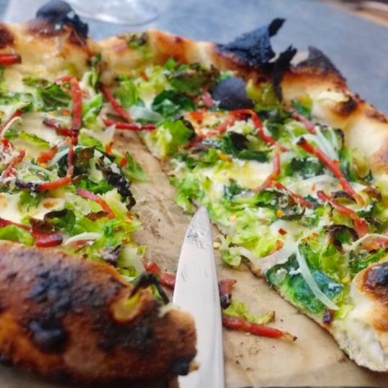 Brussels sprouts pizza